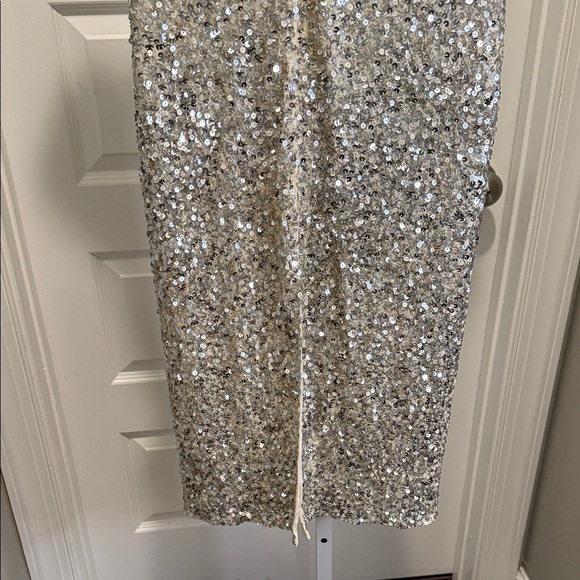 NWT Mac Duggal Elegant Gold Silver Sequin Dress Size 0 Holiday Party New Years - Picture 12 of 16